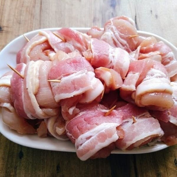 Medalhão de frango com Bacon